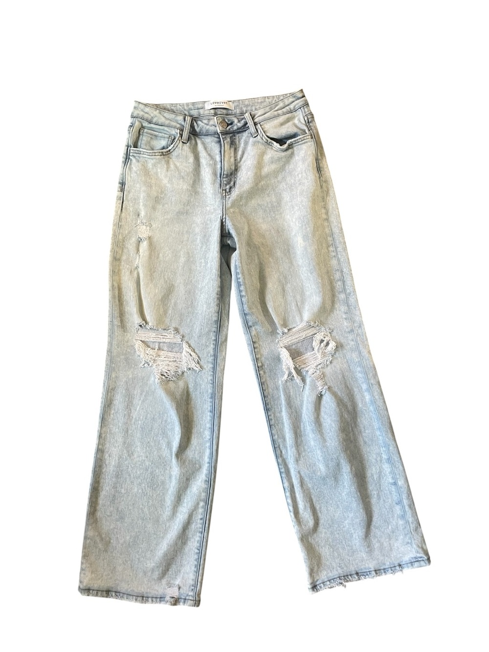 C50- Lovervet by Vervet Size 11 Light Wash Distressed Jeans